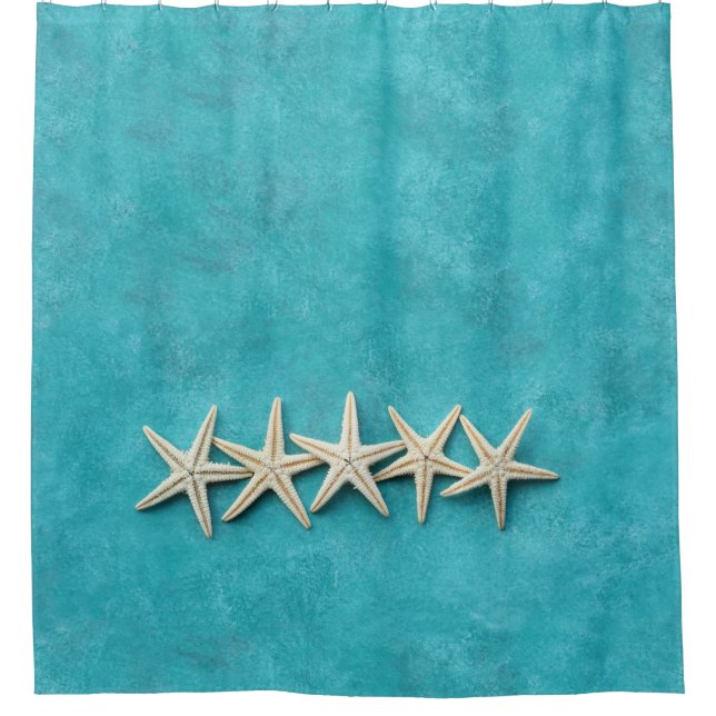 Starfish im Blue Background des Ozeans Duschvorhang (Vorderseite)