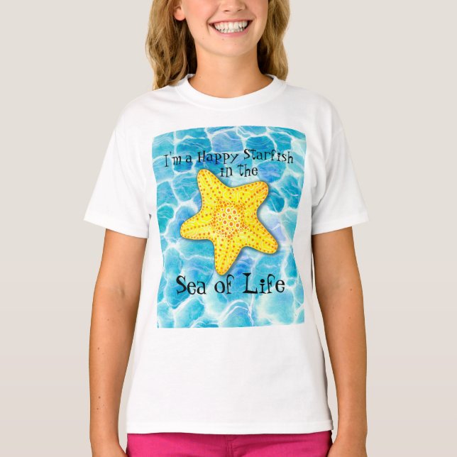Starfish im Ozean "Sea of Life" T-Shirt (Vorderseite)