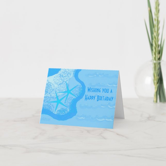 Starfish im Sand Karte (Vorderseite)