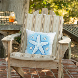 Starfish in Blau Kissen