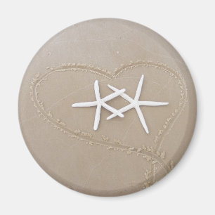 Starfish in Heart Magnet
