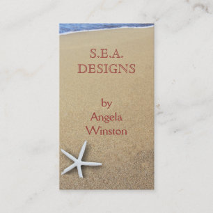 Starfish in Sand Custom Business Cards Visitenkarte