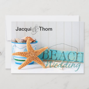 Starfish informelle Beach-Hochzeit Einladung