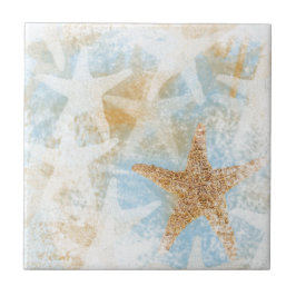 Starfish Küstenschrift Kunst Fliese