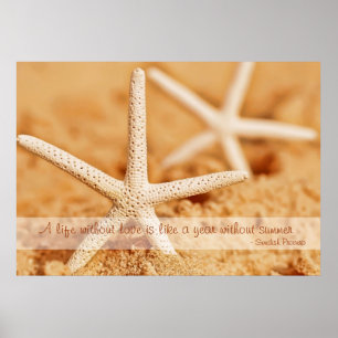 Starfish Liebe Proverb Poster