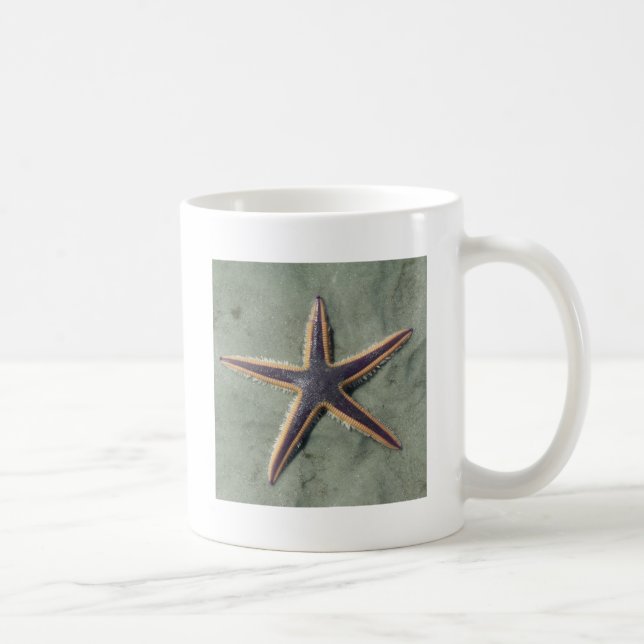 Starfish Lila Seestern am Strand Tasse (Rechts)