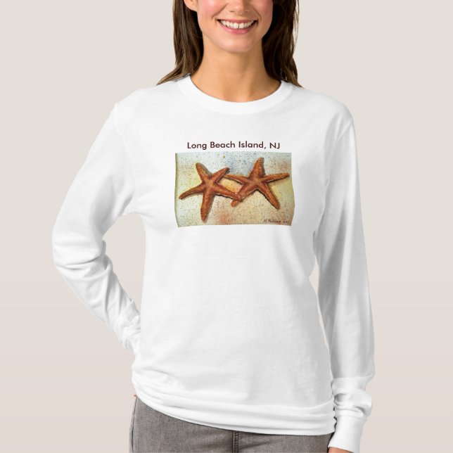 Starfish, Long Beach Insel, NJ T-Shirt (Vorderseite)