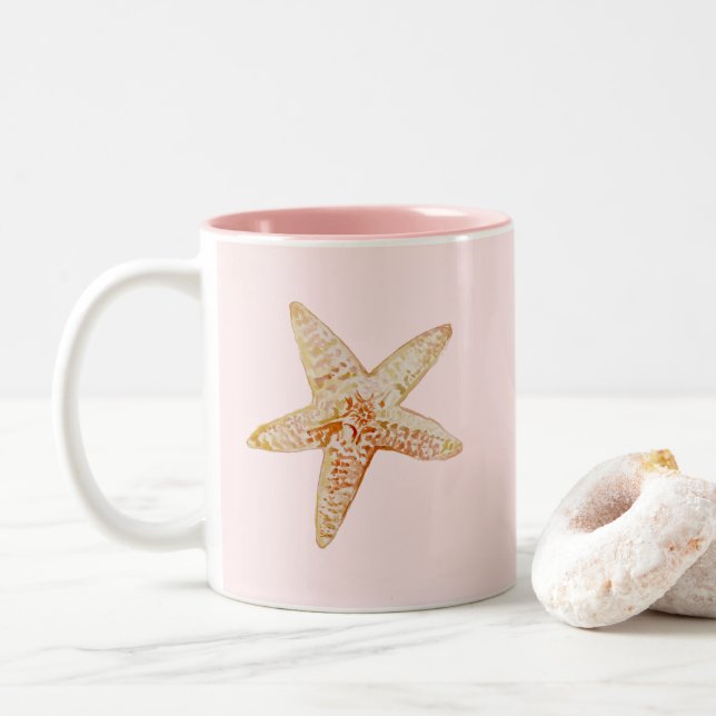 Starfish Malerei Orange Art Tasse (Mit Donut)
