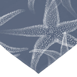 Starfish-Marine-Blau-Strand-Tabellen-Läufer Kurzer Tischläufer