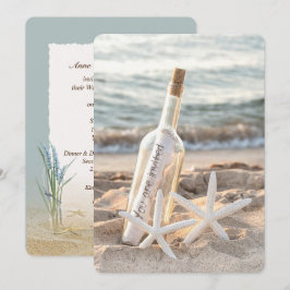 Starfish Meldung in einer Flasche Einladung