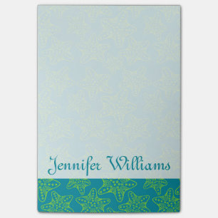 Starfish-Mengen-Muster   addieren Ihren Namen Post-it Klebezettel