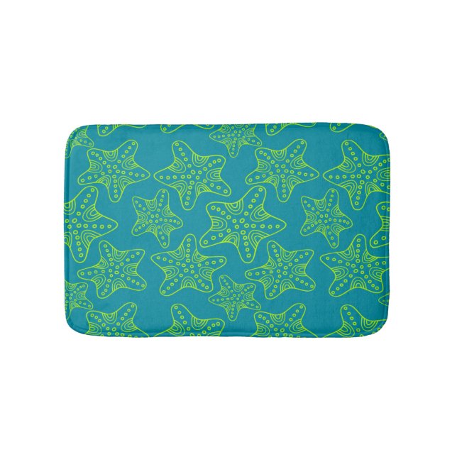 Starfish-Mengen-Muster Badematte (Vorderseite)