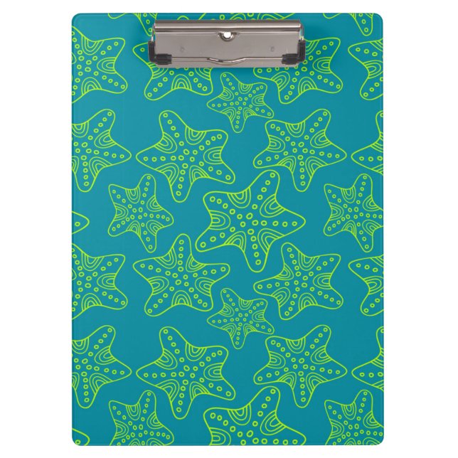 Starfish-Mengen-Muster Klemmbrett (Vorderseite)