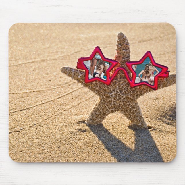 Starfish mit Sternensonne Mousepad (Vorne)