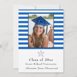 Starfish Modern Navy Weißer Streifen Announ Ankündigung