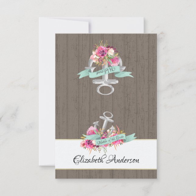 Starfish Multifunktionsleiste und Lace-DIY-Sitzpla Einladung (Vorderseite)