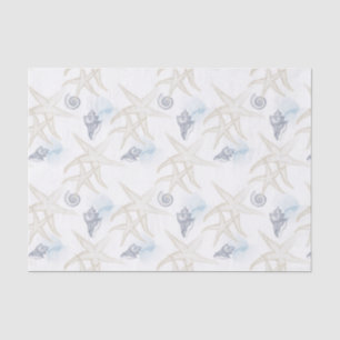 Starfish Muschel Weißes Blue Beach-Tissue-Papier Seidenpapier