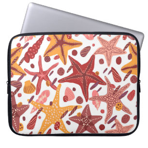Starfish Muscheln: Skandinavisches Meeresmuster Laptopschutzhülle