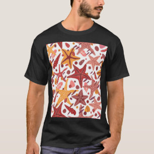 Starfish Muscheln: Skandinavisches Meeresmuster T-Shirt