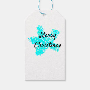 Starfish Muster Aquamarin Aqua White Frohe Weihnac Geschenkanhänger
