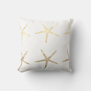 Starfish Muster Gold Golden Golden Beach Geschenk Kissen