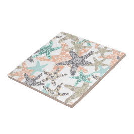 Starfish Nahtlose Keramik Fliese