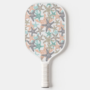 Starfish Nahtloses Muster Pickleball Schläger