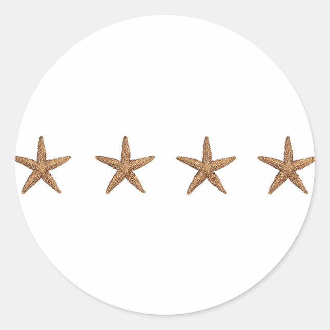 Starfish - Nordseestern Runder Aufkleber (Vorderseite)