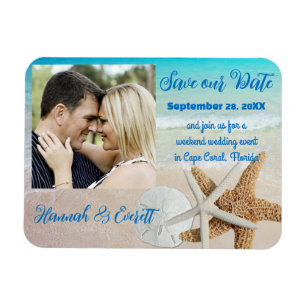 Starfish Ocean Beach Foto Magnetic Save the Date Magnet