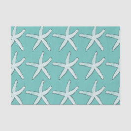 Starfish Pattern Beach Nautic Coastal Aquamarin Bl Seidenpapier