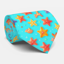 Starfish Pattern Neck Tie Krawatte