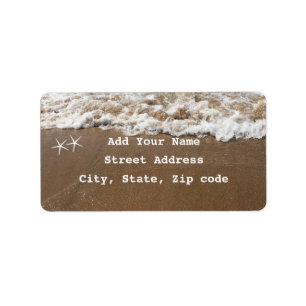 Starfish Patterns Beach Schönheits Hochzeiten Nied Adressaufkleber