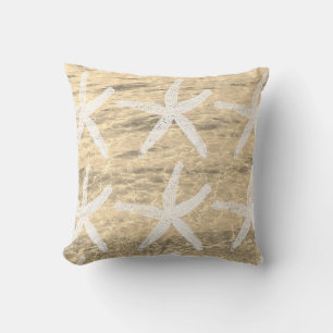 Starfish Patterns Nautical Sandy Beach Ocean Water Kissen
