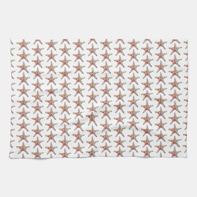 Starfish-Regenbogen Geschirrtuch (Horizontal)