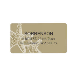 Starfish Rücksendeadresse Adressaufkleber