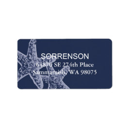 Starfish Rücksendeadresse Adressaufkleber