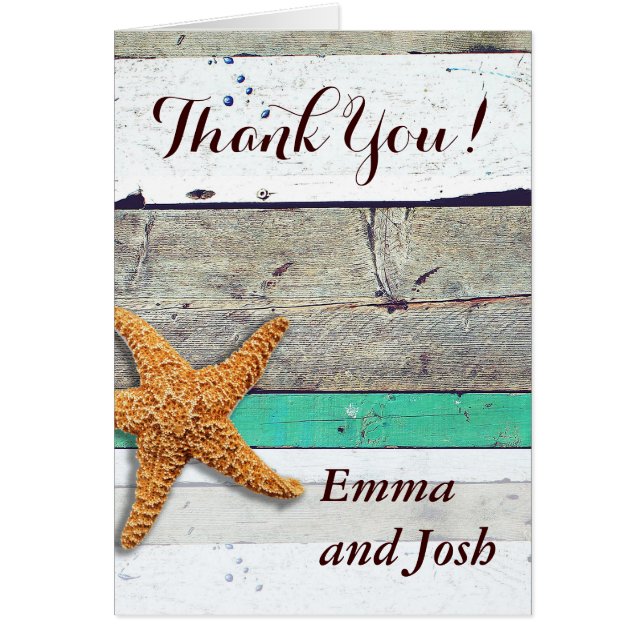 Starfish Rustic Beach Board Nautic (Vorne)