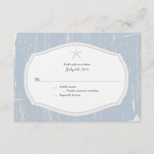 Starfish Rustic Beach Wedding UAWG RSVP Karte
