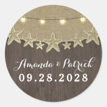 Starfish Rustic Lights Beach Wedding Gefallen