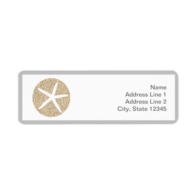Starfish Sand Dollar Beach Address Envelope Labels (Vorne)