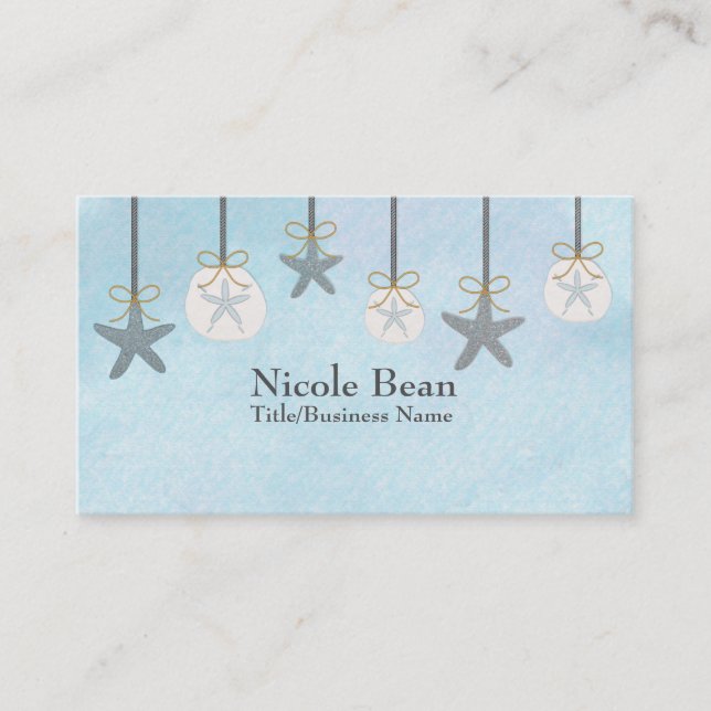 Starfish Sand Dollar Beach Boutique Business Cards Visitenkarte (Vorderseite)