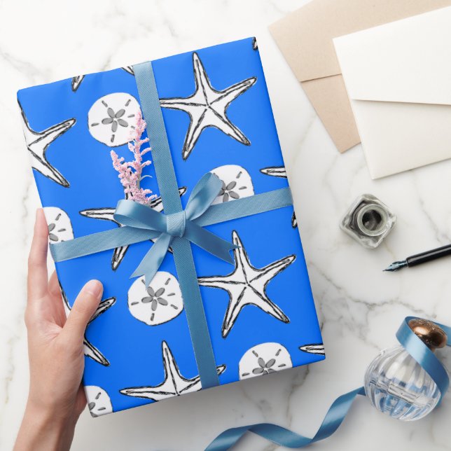 Starfish Sand Dollar Muster Geschenkpapier (Schenken)