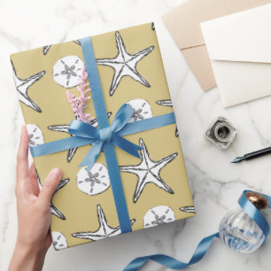 Starfish Sand Dollar Muster Geschenkpapier