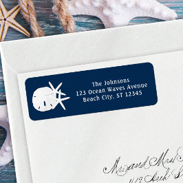 Starfish Sand Dollar Navy Blau