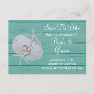 Starfish-Sand-Dollar Save the Date Wedding