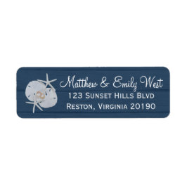 Starfish Sand Dollar Wedeladressen Labels