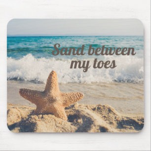 Starfish Sandy Beach Sand zwischen Zehen Mousepad