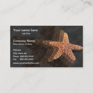 Starfish-Schablonen-Visitenkarte Visitenkarte