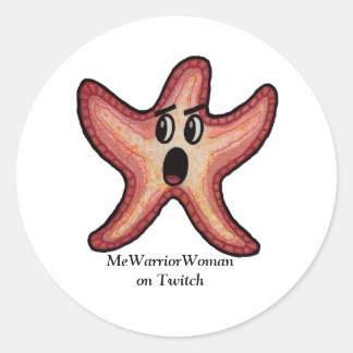 Starfish schockiert, MeWarriorFrau auf Twitch Runder Aufkleber