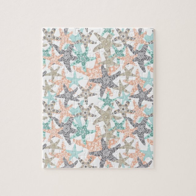 Starfish Seamless Muster Jigsaw Puzzle (Vertikal)